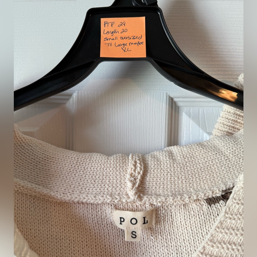 Pol Chunky Knit Colorblock Patchwork Pullover Swe… - image 3